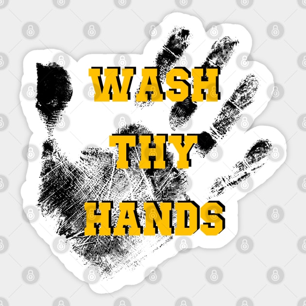 Wash Thy Hands Sticker by inotyler